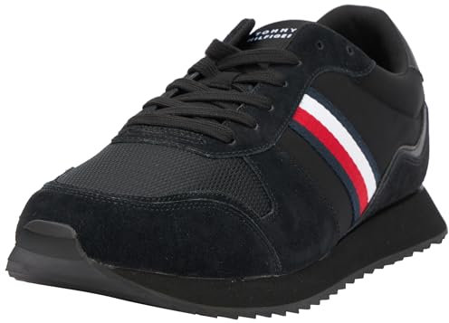 Tommy Hilfiger Runner EVO Mix ESS FM0FM04886, Zapatilla de Running Hombre, Negro (Black), 40 EU