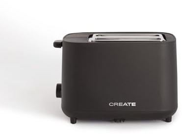 CREATE/TOAST STUDIO/Grille-pain Noir / 6 niveaux de puissance, tiroir ramasse-miettes, thermostat, décongélation, réchauffage, système de sécurité, 750W