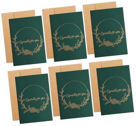 Sharplace 6 Stück Grußkarten mit Umschlägen, gefaltete Winter-Weihnachtskarten für Geschenke mit Familie und Freunden, Weihnachtsparty-Geschenk, Besonders für Dich