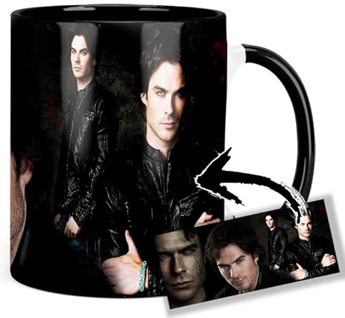 Ian Somerhalder Tasse Innen & Henkel Schwarz Keramikbecher Mug AAA
