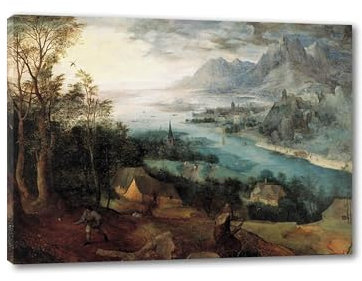 EVANEM Pieter Bruegel der Ältere Wandkunst Bilder. Renaissance-Leinwanddrucke Gleichnis vom Sämann. Berühmte Ölgemälde Reproduktion für Wohnen Wohnkultur 30x40cm Wrapped Leinwand