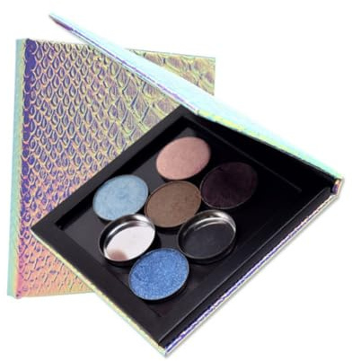 Housoutil Leere Magnetische Lidschatten-palette Organizer Kreative Fischschuppen-diy-nachfüll-kosmetikbox Für Trennfach