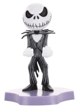 Cableguys Minis Jack Skellington Phone Stand & Earbuds Holder - Novelty Phone Stand for Desk and Bedside, In Ear Headphone Holder for Smartphone & Small Devices, Desk Decor and Mobile Accessories