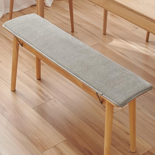 AmphaDeco Bankkissen Bankauflage Outdoor, Waschbare rutschfeste Sitzauflage Bank, Gartenbankauflage Sitzkissen Sitzpolster Bank,Grey a,30x180cm
