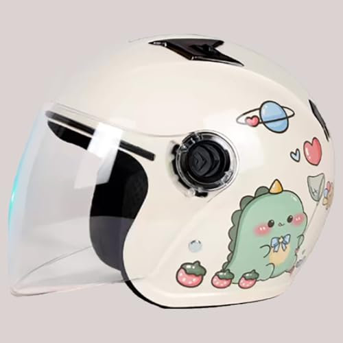 Casco Da Bicicletta Per Bambini, Casco Da Motociclista Casco Di Protezione Di Sicurezza Per Bambini Dai 2 Agli 8 Anni E,48-53cm