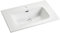 NUESTRA VIDA Lavabo Cerámico Blanco Sobre Encimera 610x460x175 mm - Diseño Minimalista Rectangular, Fácil Limpieza para Baño Moderno