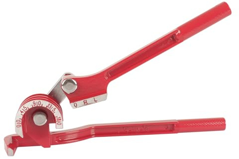 3-in-1-Rohrbieger, 0–180 Grad, manuelles Rohrbiegewerkzeug für 1/4 3/16 1/8 Zoll Kupfer, Aluminium, Messing und dünne Stahlrohre (rot)