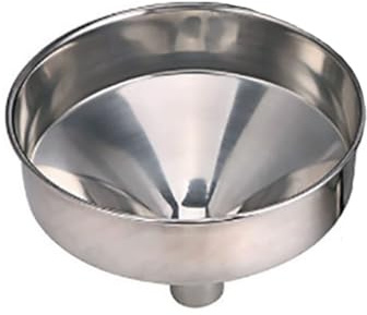 Embudo grande de acero inoxidable, embudo de cocina multifunción, dispensador de aceite y vino, con gran diámetro (tamaño: 25 cm/4,2 cm)