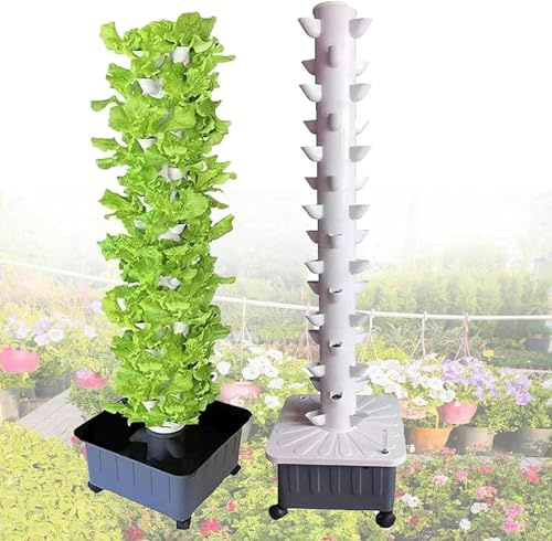Sistema di Coltivazione idroponica, Kit di Coltivazione a Torre idroponica, 15 Piani, 45 Piante, Sistema di irrigazione Verticale Automatica, Sistema di Coltivazione idroponica per Serre agr
