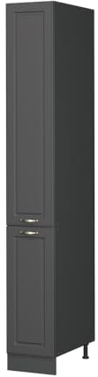Vicco Küchenunterschrank Fame-Line, Anthrazit-Gold Landhaus, 30 cm | MDF-Front · Metall-Vollauszüge · Höhenverstellbare Füße · Metallgriffe · ✓ Frei kombinierbar
