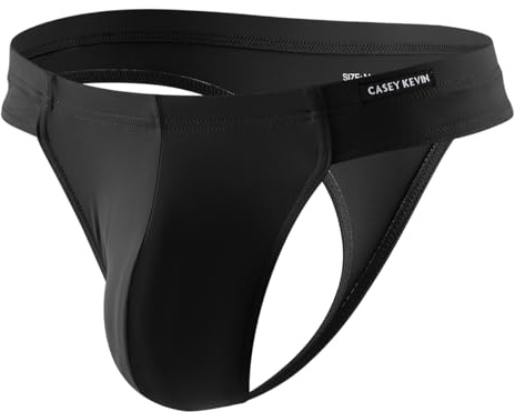 Casey Kevin String Homme Tanga Taille Basse Slip sous-Vêtement G-String T-Back Thong élasthanne Underwear