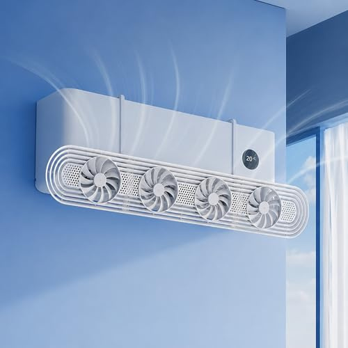Air Conditioning Wind Deflector, Adjustable Air Deflector for Wall Air Conditioners, 180° Swivel, Condensation-Free, Draught Protection for Baby and Family