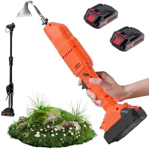 Motozappa, batteria da 550 W, 21 V, con batteria, 550 W, fresatrice elettrica da giardino senza fili, fresatrice leggera con larghezza di lavoro di 30 mm, profondità di lavoro, 2500 giri/min, per