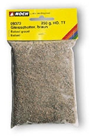 NOCH Gleisschotter, feine Körnung für realistischen Modellbau, 250 g in Brauntönen, perfekt für Spur N und Z