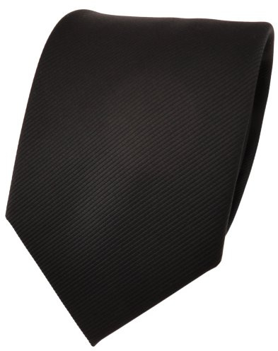 TigerTie Designer Krawatte in Uni Einfarbig - Rips Struktur - Binder Tie