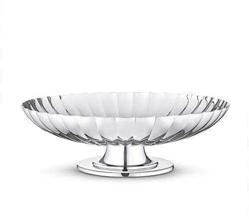 Georg Jensen Servierteller mit Standfuß, Edelstahl, Stainless Steel 28 x 28 x 8.5 cm