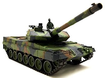 RC Panzer German Leopard 2A6 Heng Long 1:16 mit Rauch&Sound und Metallgetriebe (Stahl) -2,4Ghz -V6.0