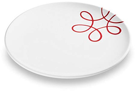 Gmundner Pur gefla MMT Rojo, Plato Llano Cup (Diámetro 25 cm) L: 25 cm b: 25 cm H: 3 cm