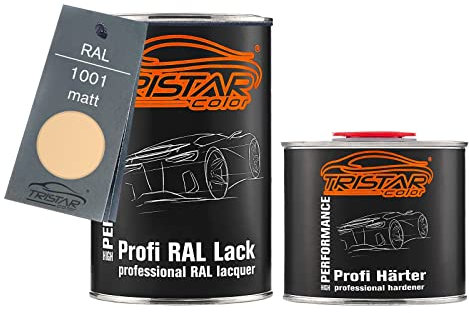 TRISTARcolor RAL 1001 Beige matt 2K Autolack 1,5 Liter / 1500 ml Dose inkl. Härter