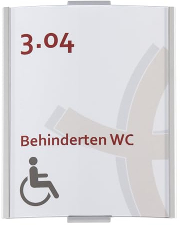 Frankfurt Türschild DIN A6 | 148x120mm | Aluminium silber | entspiegelte Abdeckung | Selbstklebend und auch zum Schrauben | Büroschild | Türschild Büro