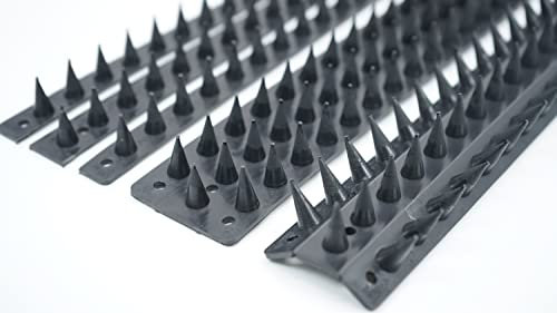 Prikkastrip Eco Fence Wall Spikes Garden Security. Anti-Climb Cat And Bird Deterrent Intruder Deterrent. Made In The UK Pigeon Spikes Pest Control For Gardens - Black 50 Pack - 25M to 70M