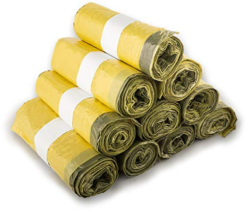 extra starke Gelbe Säcke - Wertstoffsack mit Zugband, 90 Liter, 22µ Materialstärke - Gelber Sack (10 Rollen)