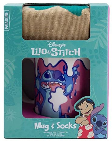 Paladone Mug et chaussettes en céramique et Stitch PP9762LS sous licence officielle Disney Multicolore