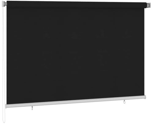 vidaXL Außenrollo 225 (B) x 140 (H) cm Schwarz