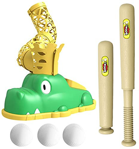 Ziurmut Kids Pitching Machine | Baseball Equipment Alligator Appearance - Baseball Pitching Machine OutdoorTraining Equipment & Practice Toys for Children Operated Pitcher