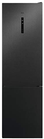 AEG 7000 Series Fridge Freezer RCB736E3MB NoFrost 266/101 litres, Black Stainless Steel & Dark Grey