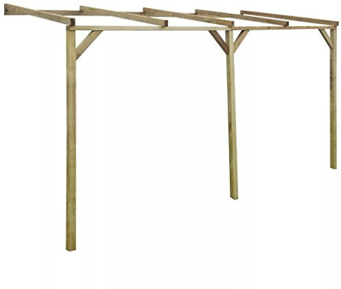 Keketa Pergola Gartenpergola Holzpergola Terrassenüberdachung Gartenlaube Pergola für Kletterpflanzen Torbogen Rankhilfe für Garten Terrasse 2x4x2,2 m Holz