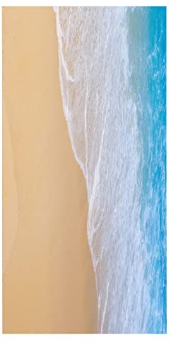 Film Occultant Fenêtre, Film pour fenêtre, Film Electrostatique vitre Non Adhésif, Film Fenetre Anti Regard, Paysage marin de la plage Brise Vue Anti UV, pour de Cuisine de Chambre à Coucher 90X200 CM