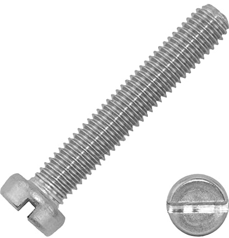 Techtanium® Zylinderschrauben M4 x 20 mm mit Schlitz aus Edelstahl A2 (50 Stück) | Zylinderkopfschrauben | Gewindeschrauben | DIN 84