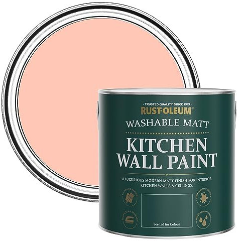 Rust-Oleum Peach Washable Kitchen Wall Paint in Matt Finish - Happy As A Clam 2.5L