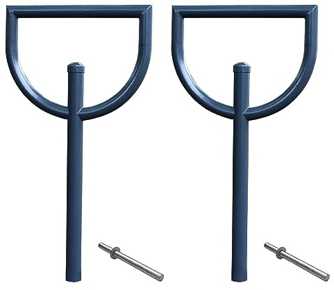 2x TRUTZHOLM Fahrradanlehnbügel 118x56cm aus verzinktem Stahl zum Einbetonieren Anthrazit Fahrradständer Anlehnständer