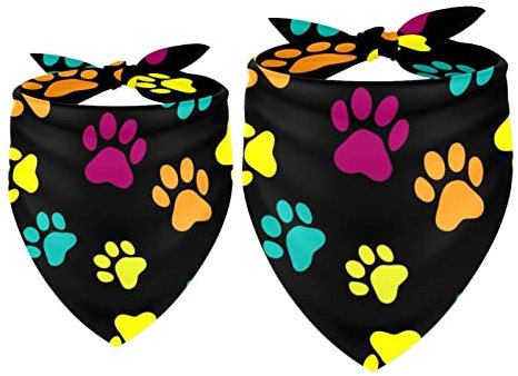 Hundehalstuch, Pfote, Katze, Füße, Hundefußabdruck, Mädchen, Jungen, Haustier-Lätzchen, Hundeschal, Halstuch, waschbar, Bandana, Zubehör für kleine, mittelgroße und große Hunde, Welpen, Katzen,