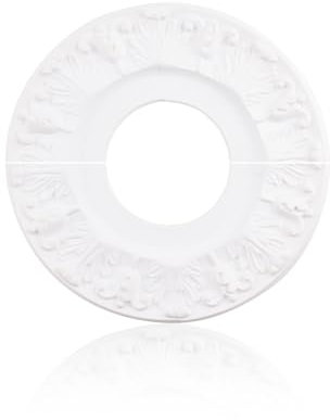 INCREWAY 1Pack Split Lighting PU Ceiling 3D Modeling Ceiling Cover Plate Ceiling Fan Medallion Home 10 Inch OD x 4 Inch ID