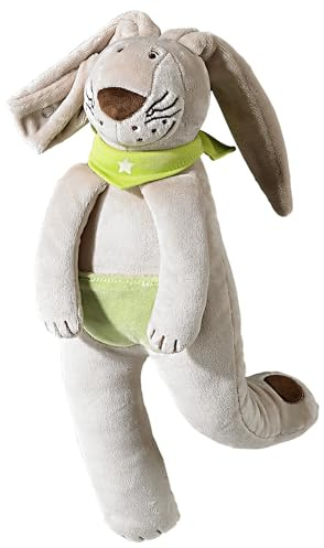 HABA Baby Schnullerhase Ruhige Nächte Dank Schnullerhalter 37 cm, Natur Herrlich weich zum Kuscheln Tolles Geschenk zur Geburt Ab 0 Monaten 1031269004