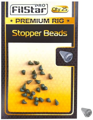 PRO FILSTAR Angelhaken Gummistopper 25 STK - Angeln Haken Gummiperlen | Silikonperlen - Stopper - Stopperperlen - Angel Perlen Set - Angelzubehör - Fishing Hook Accessories Method Feeder Zubehör