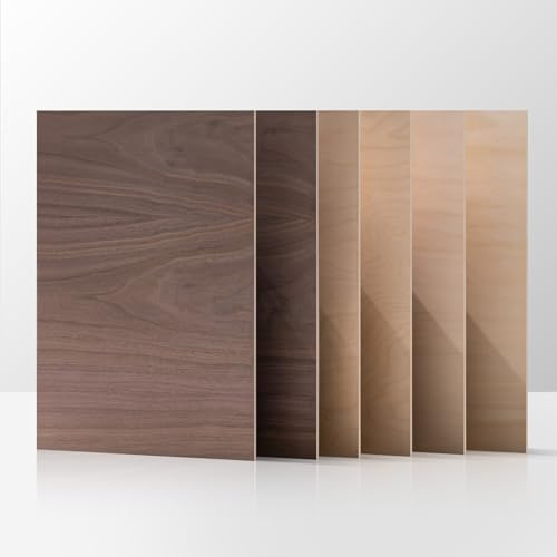 ROBOTIME Láminas de madera contrachapada de 3 mm Nogal Abedul Tilo cortadas a medida A3 30×42 CM paquete de 6 Material de madera contrachapada láser para grabado y modelado, láminas de madera finas
