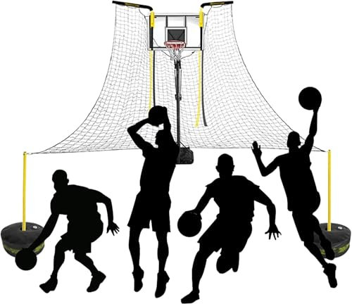 LYJYUJIE Basketball -Rebounder -Fänger -Trainer Groß Für Wandmontierte Reifen/traditionelle Pole, Automatischer Basketball -Rücklauf -Netzwache, Outdoor Youth Adult Shooting Aid ~//
