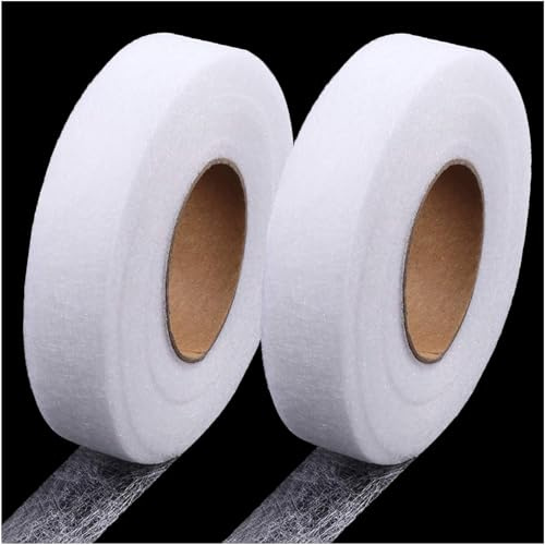 Cinta termoadhesiva de 60 m de ancho de 20 mm para costura de costura para unir telas, pantalones, cortinas, ropa (2 unidades)