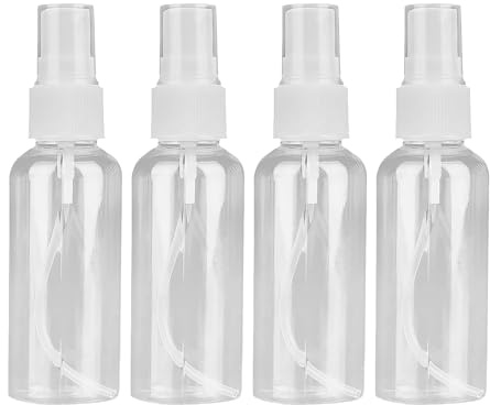 Yingjie 4 Pieces Mini Spray Bottle,Travel Spray Bottle,20ml Mini Spray Bottles,Easy to Carry Transparent Plastic Press-type Bottle,Suitable for Travel,going out for Perfume,Make-up Skincare Cleaning