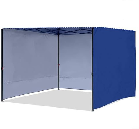 URPIZY Parois latérales pour tonnelle de jardin pliante 3 x 3 m, 3 pièces, imperméable, polyester 210D, bleu, 305 x 200 cm, pour événements en plein air