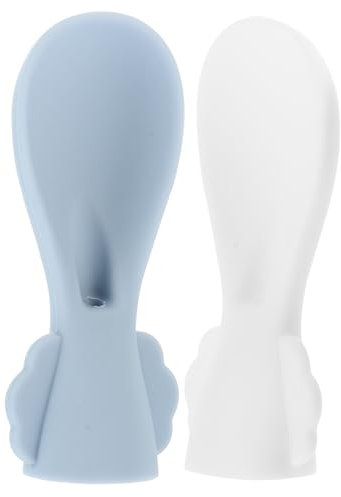 SECFOU 2stücke Silikonlöffel Für Babynahrung Löffelaufsatz Für Lebensmittelbeutel Wiederverwendbare Fütterlöffel Für Babypüreebeutel Glatte Und Bequeme Kleine Löffel Für Säuglingsernährun