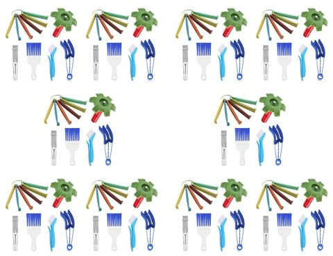 BRCUAT 60PCS Air Conditioning Brush Tool, Steel AC Evaporator Comb, Radiator Condenser Fin Comb, FCR6 Fin Comb Tool