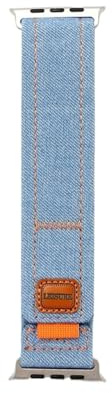 ZUC Nylon Loop Strap for Apple Watch Band Ultra 49mm 44mm 45mm 40mm 41mm 38mm 42mm 46mm Armband Iwatch Series10 8 9 7 6 5 3 SE Watchbands(Light blue,38/40/41mm)