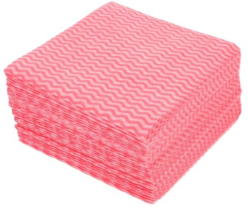 Holibanna Confezione da 100 Panni Riutilizzabili in Tessuto Non Tessuto per Cucina Bagno Strofinacci per Lavare I Piatti Stracci Assorbenti Rossi per La Pulizia