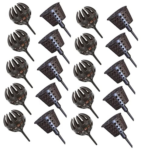 Happyyami Boîtes à Engrais en Plastique pour Bonsaï Jardinage Lot 20 Pièces Petit Format Marron Couvercles Conteneurs Fertilisation Plante Pratique Protection Vent et Animaux