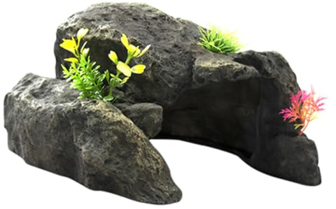 CIYODO Terrario Per Tartarughe Decorazione Artigianale in Resina Rifugio Per Pesci Grotta Decorativa Per Acquario